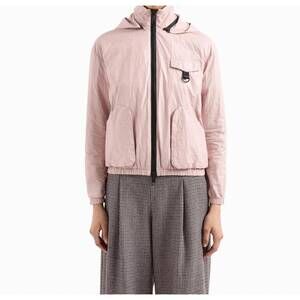 NEW ARMANI EXCHANGE non-woven fabric cargo pocket windbreaker jacket in milk pun